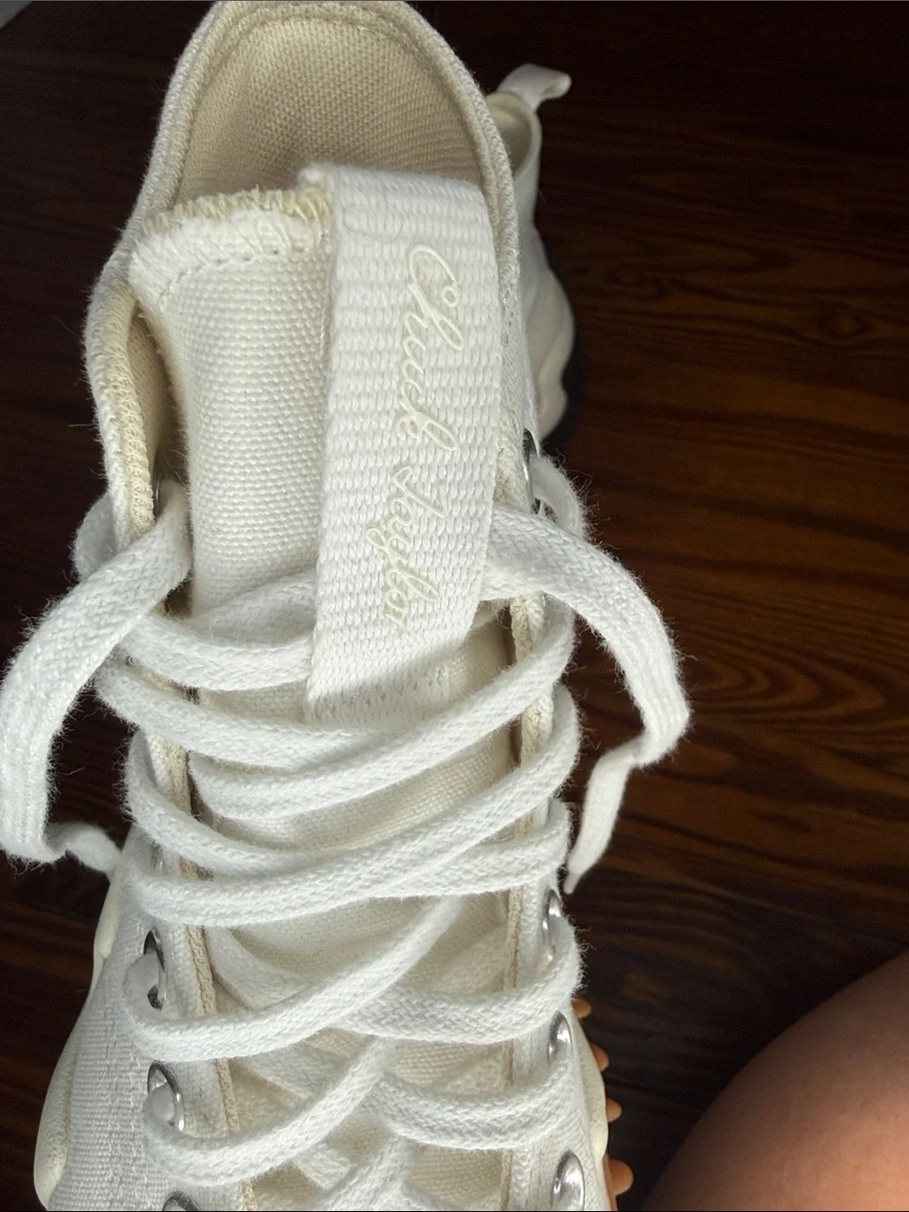Converse Run Star Hike High Top Sneakers in Off-White with Gum Sole